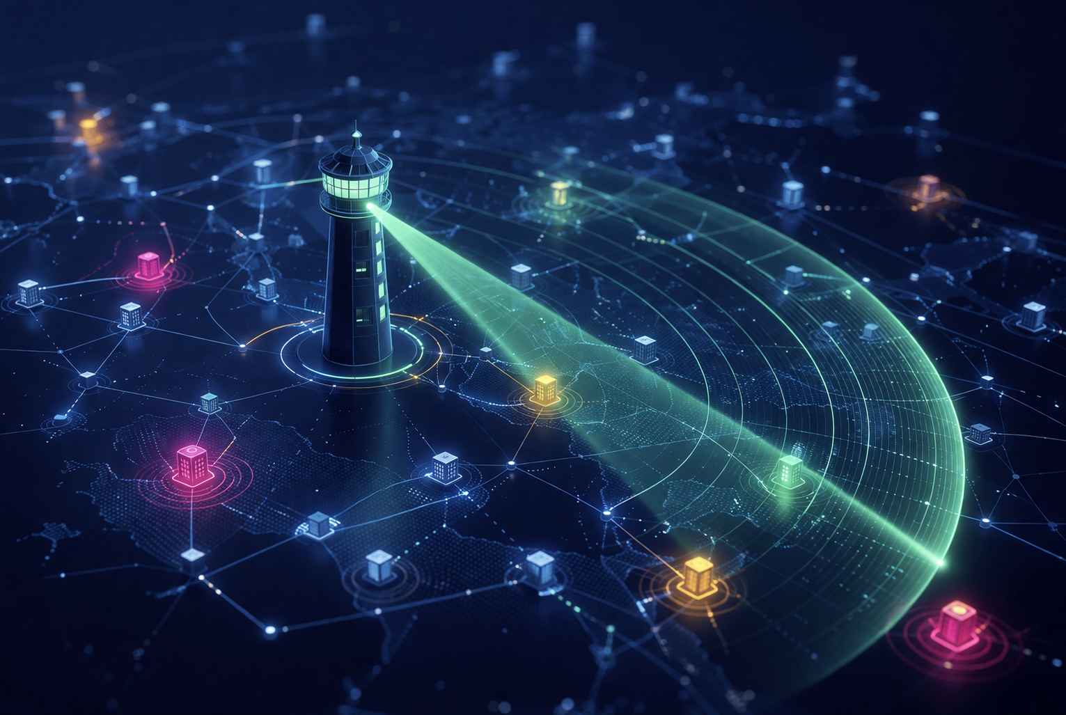 Illustration für Compliance Watchtower und automatisiertes Risiko- und Compliance-Management